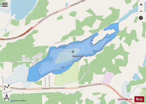 Richard Lake depth contour Map - i-Boating App - Streets