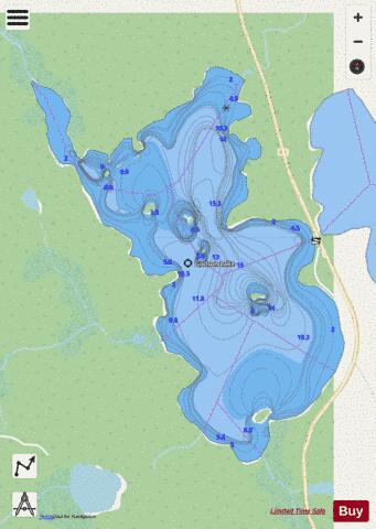 Godson Lake depth contour Map - i-Boating App - Streets
