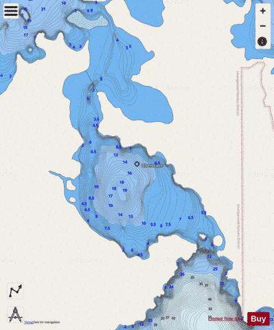 Olsen Lake depth contour Map - i-Boating App - Streets