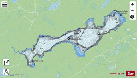 Gullwing Lake depth contour Map - i-Boating App - Streets