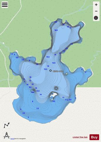 Mickle Lake depth contour Map - i-Boating App - Streets