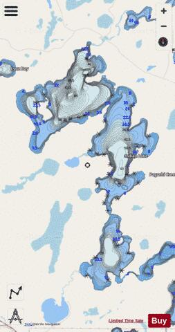 Indian Lake depth contour Map - i-Boating App - Streets