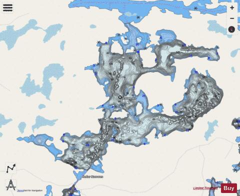 Esox Lake depth contour Map - i-Boating App - Streets