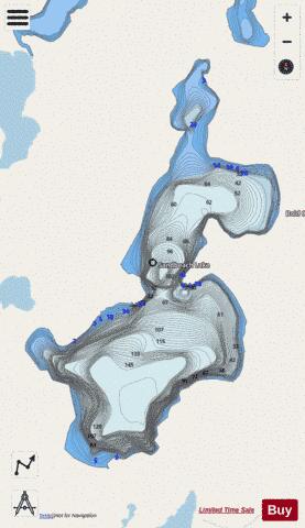 Sandbeach Lake depth contour Map - i-Boating App - Streets