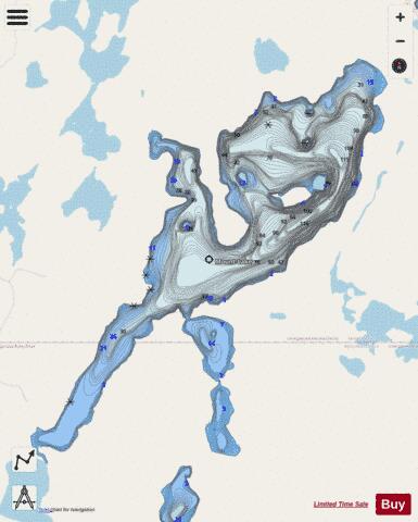 Mount Lake depth contour Map - i-Boating App - Streets