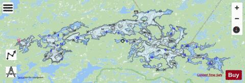 Panache Lake depth contour Map - i-Boating App - Streets