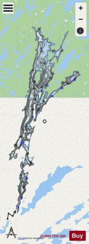 Agnes Lake depth contour Map - i-Boating App - Streets