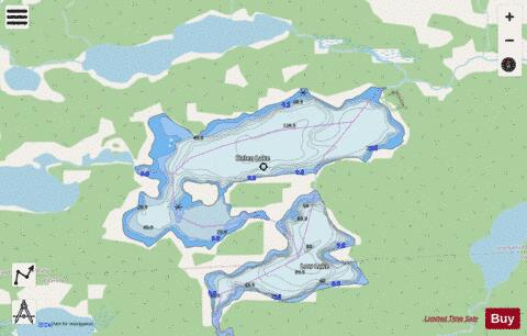 Helen Lake depth contour Map - i-Boating App - Streets