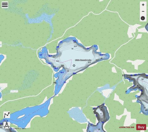 Little Hannah Lake depth contour Map - i-Boating App - Streets