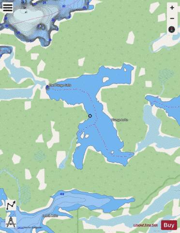 Plunge Lake depth contour Map - i-Boating App - Streets