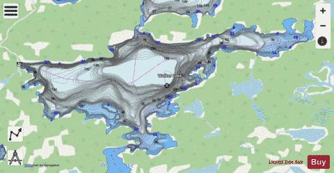 Walker Lake depth contour Map - i-Boating App - Streets