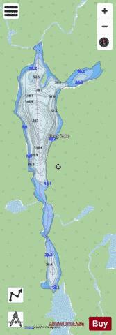 Deep Lake depth contour Map - i-Boating App - Streets
