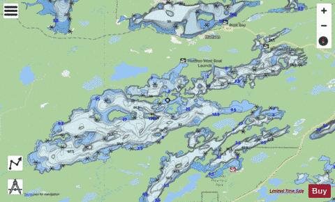 Big Vermilion Lake depth contour Map - i-Boating App - Streets