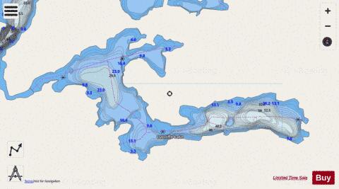 Cutcliffe Lake depth contour Map - i-Boating App - Streets