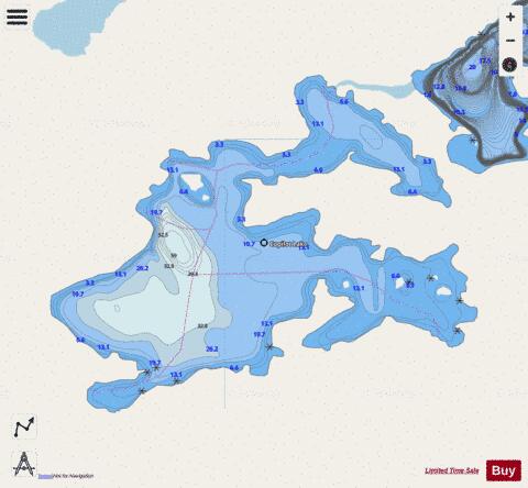 Copilot Lake depth contour Map - i-Boating App - Streets