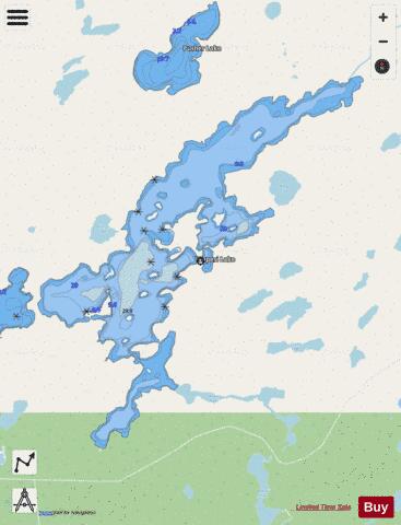 Wapesi Lake depth contour Map - i-Boating App - Streets