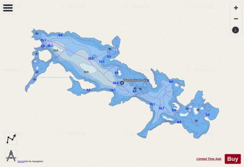 Wigwasikak Lake depth contour Map - i-Boating App - Streets