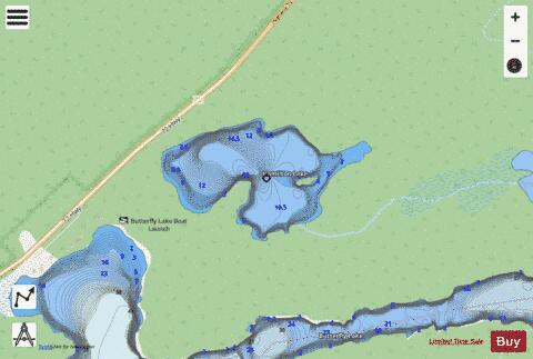 Hamilton Lake depth contour Map - i-Boating App - Streets
