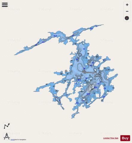 Whitestone Lake depth contour Map - i-Boating App - Streets