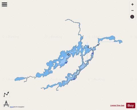 Kishikas Lake depth contour Map - i-Boating App - Streets