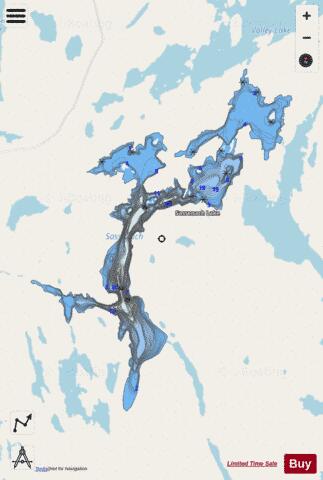 Sassenach Lake depth contour Map - i-Boating App - Streets