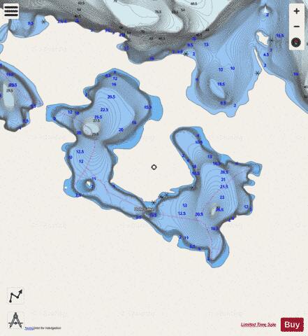 Dole Lake depth contour Map - i-Boating App - Streets