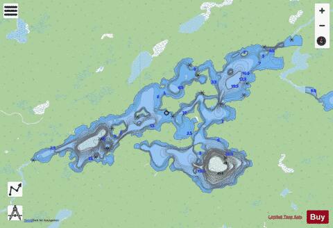 Bluffy Lake depth contour Map - i-Boating App - Streets