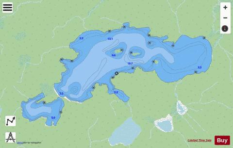 Aerofoil Lake depth contour Map - i-Boating App - Streets