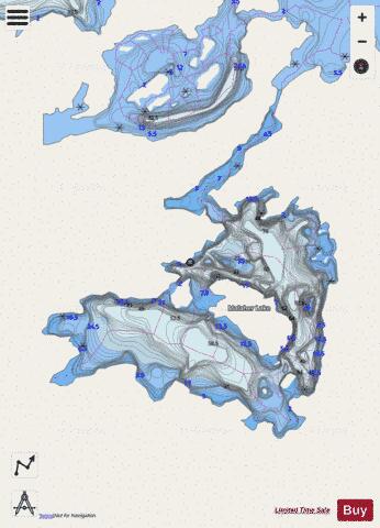 Malaher Lake depth contour Map - i-Boating App - Streets