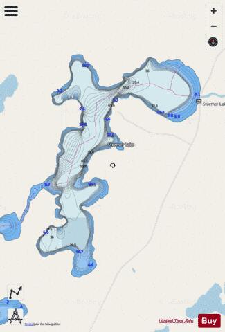 Stormer Lake depth contour Map - i-Boating App - Streets