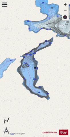 Unnamed Lake depth contour Map - i-Boating App - Streets