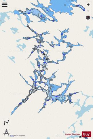 Willis Lake depth contour Map - i-Boating App - Streets