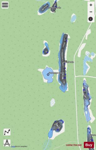 Goldeneye Lake depth contour Map - i-Boating App - Streets