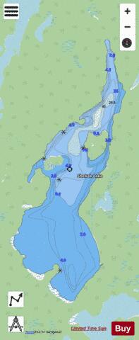 Shekak Lake depth contour Map - i-Boating App - Streets
