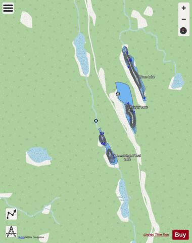 Green-winged Teal Lake depth contour Map - i-Boating App - Streets