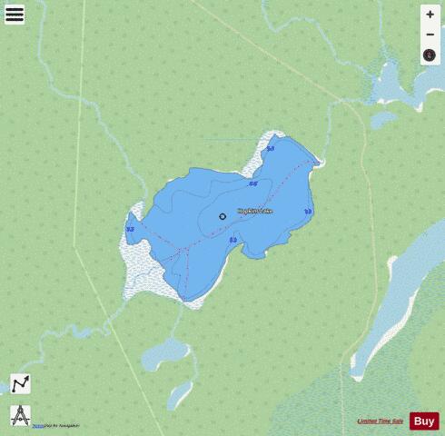 Hopkins Lake depth contour Map - i-Boating App - Streets