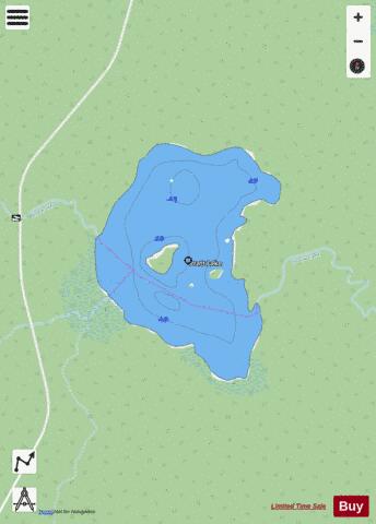 Pratt Lake depth contour Map - i-Boating App - Streets