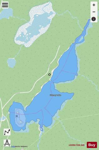 Gurney Lake depth contour Map - i-Boating App - Streets