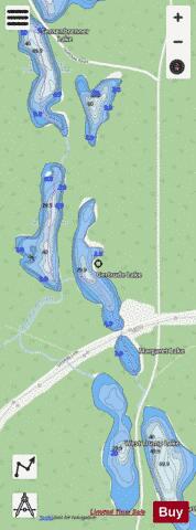 Gertrude Lake depth contour Map - i-Boating App - Streets