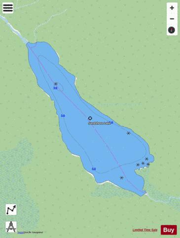Sandshore Lake depth contour Map - i-Boating App - Streets