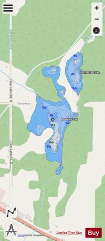 Proulx Lake depth contour Map - i-Boating App - Streets