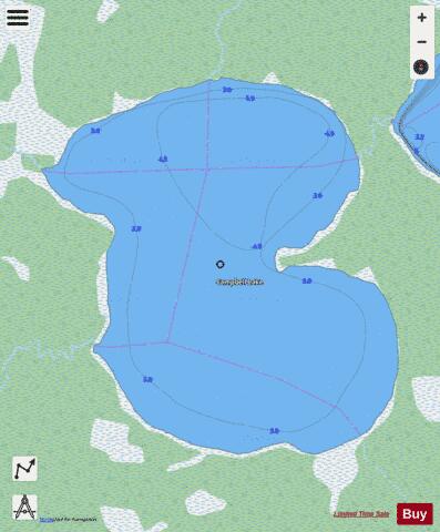 Campbell Lake depth contour Map - i-Boating App - Streets