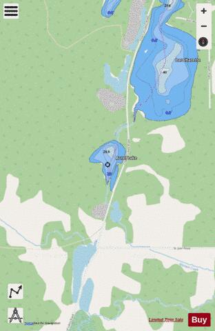 Aurel Lake depth contour Map - i-Boating App - Streets