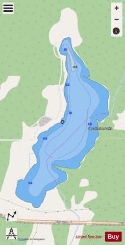 Shackleton Lake depth contour Map - i-Boating App - Streets