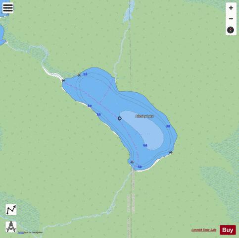 Allenby Lake depth contour Map - i-Boating App - Streets