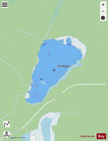 Waxatike Lake depth contour Map - i-Boating App - Streets