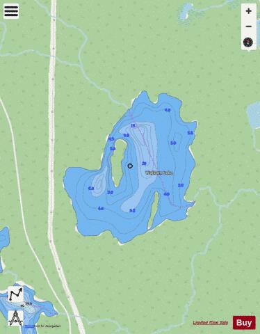 Walkom Lake depth contour Map - i-Boating App - Streets