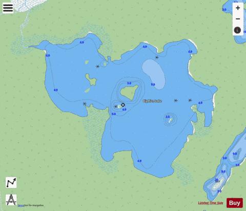 Big Rice Lake depth contour Map - i-Boating App - Streets