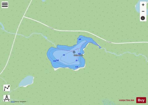 Claire Lake depth contour Map - i-Boating App - Streets