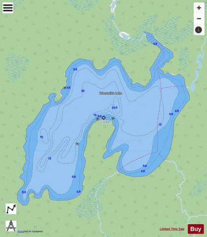 Wanzatika Lake depth contour Map - i-Boating App - Streets